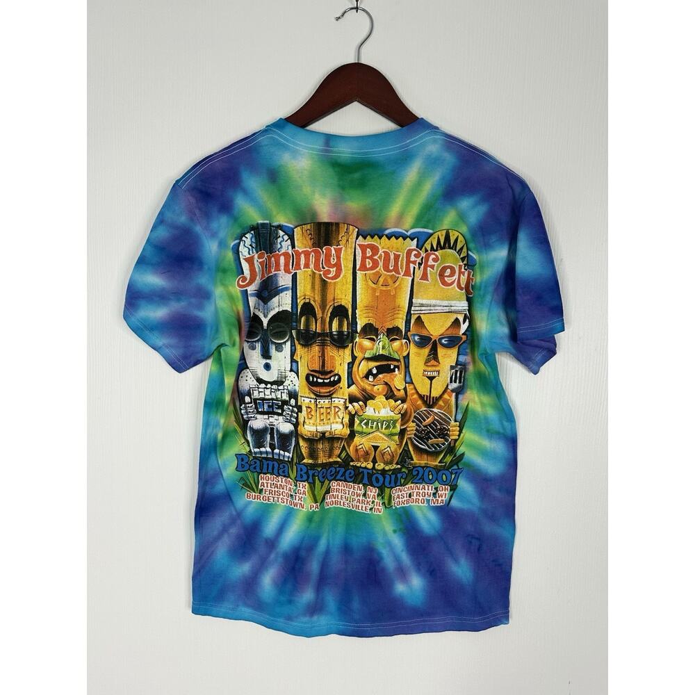 VTG Jimmy Buffett Shirt DOUBLE SIDED Tie Dye Bama Breeze Tour 2007 Concert Sz M - Picture 10 of 10